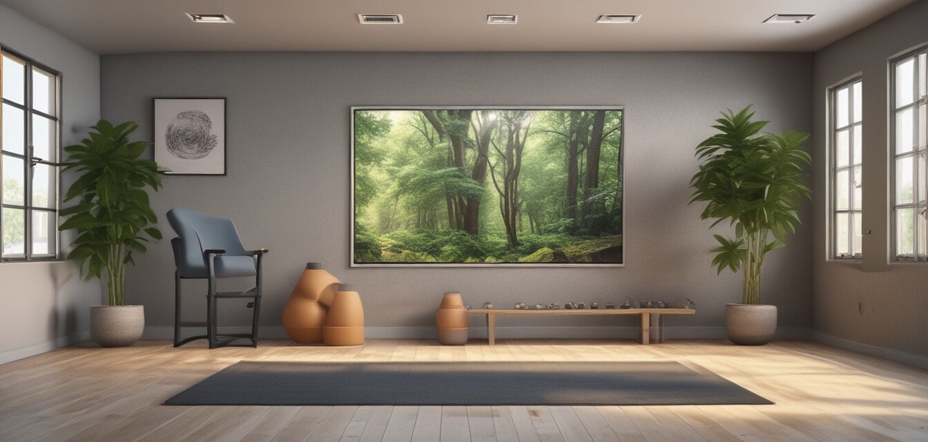 Ambiente de ejercicio - rincón de ejercicio en casa